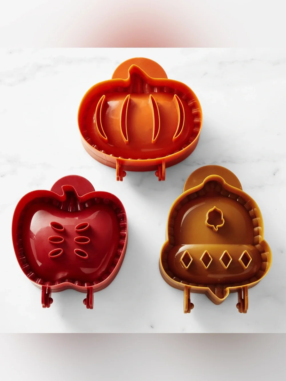 Williams Sonoma Fall Hand Pie Molds Apple Pumpkin Acorn Set of 3 NIB